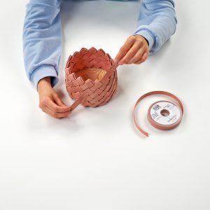 paso 21 para hacer manualidad cesta de lino