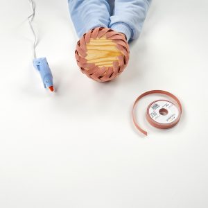 paso 24 para hacer manualidad cesta de lino